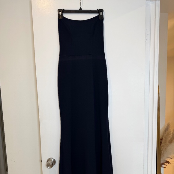 AQUA Strapless Gown - 100% Exclusive Navy Blue - Picture 6 of 6